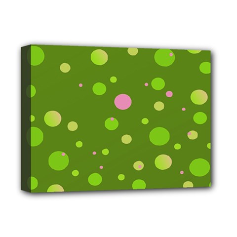 Decorative Dots Pattern Deluxe Canvas 16  X 12   by ValentinaDesign