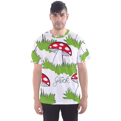 Mushroom Luck Fly Agaric Lucky Guy Men s Sport Mesh Tee by Nexatart