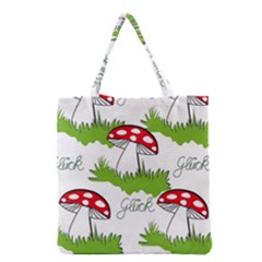 Mushroom Luck Fly Agaric Lucky Guy Grocery Tote Bag by Nexatart