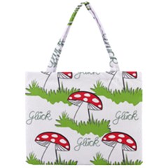 Mushroom Luck Fly Agaric Lucky Guy Mini Tote Bag by Nexatart