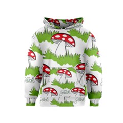 Mushroom Luck Fly Agaric Lucky Guy Kids  Pullover Hoodie by Nexatart