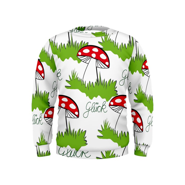 Mushroom Luck Fly Agaric Lucky Guy Kids  Sweatshirt