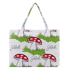 Mushroom Luck Fly Agaric Lucky Guy Medium Tote Bag by Nexatart