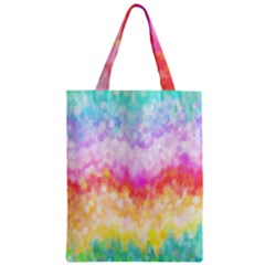 Rainbow Pontilism Background Zipper Classic Tote Bag by Nexatart