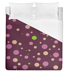 Decorative Dots Pattern Duvet Cover (queen Size) by ValentinaDesign