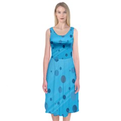 Decorative Dots Pattern Midi Sleeveless Dress by ValentinaDesign