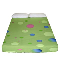 Decorative Dots Pattern Fitted Sheet (king Size) by ValentinaDesign