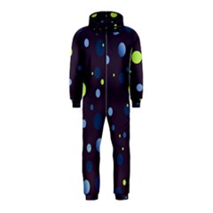 Decorative Dots Pattern Hooded Jumpsuit (kids) by ValentinaDesign