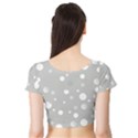 Decorative dots pattern Short Sleeve Crop Top (Tight Fit) View2