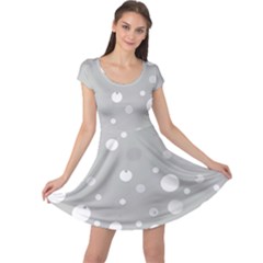 Decorative Dots Pattern Cap Sleeve Dresses