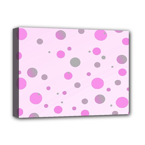 Decorative Dots Pattern Deluxe Canvas 16  X 12   by ValentinaDesign