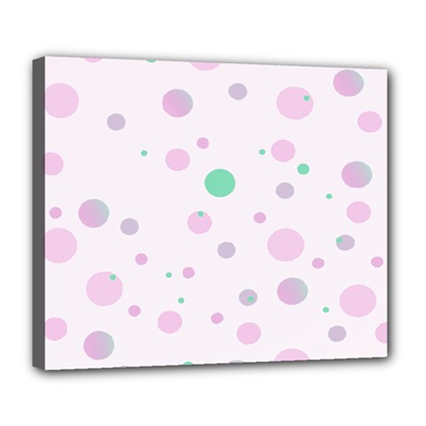 Decorative Dots Pattern Deluxe Canvas 24  X 20   by ValentinaDesign