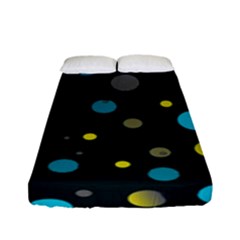 Decorative Dots Pattern Fitted Sheet (full/ Double Size) by ValentinaDesign