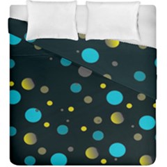 Decorative Dots Pattern Duvet Cover Double Side (king Size) by ValentinaDesign