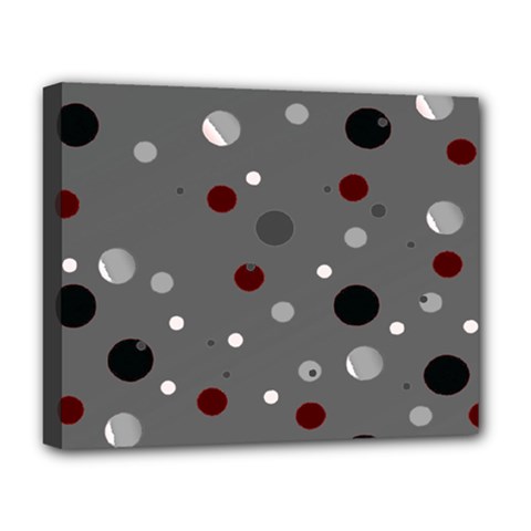 Decorative Dots Pattern Deluxe Canvas 20  X 16   by ValentinaDesign