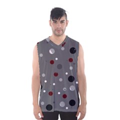 Decorative Dots Pattern Men s Basketball Tank Top by ValentinaDesign