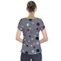 Decorative dots pattern Short Sleeve Front Detail Top View2