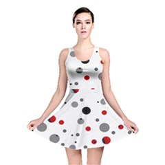 Decorative dots pattern Reversible Skater Dress