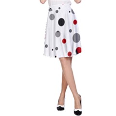 Decorative dots pattern A-Line Skirt