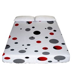 Decorative dots pattern Fitted Sheet (California King Size)