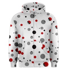 Decorative dots pattern Men s Zipper Hoodie