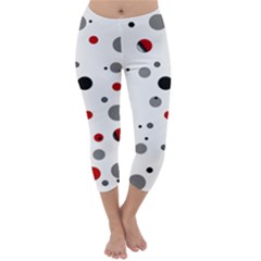 Decorative dots pattern Capri Winter Leggings 