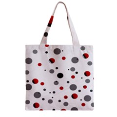 Decorative dots pattern Zipper Grocery Tote Bag