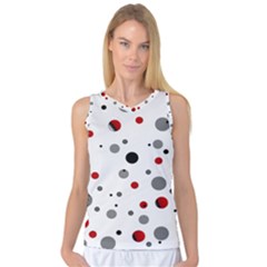 Decorative Dots Pattern Women s Basketball Tank Top