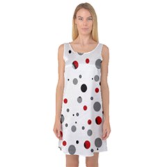 Decorative dots pattern Sleeveless Satin Nightdress