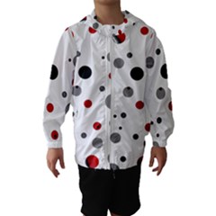 Decorative dots pattern Hooded Wind Breaker (Kids)