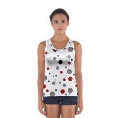 Decorative Dots Pattern Women s Sport Tank Top  by ValentinaDesign