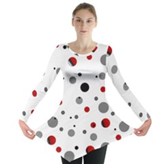 Decorative dots pattern Long Sleeve Tunic 