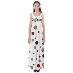 Decorative dots pattern Empire Waist Maxi Dress