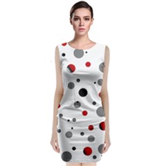 Decorative dots pattern Classic Sleeveless Midi Dress