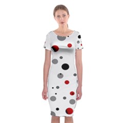Decorative dots pattern Classic Short Sleeve Midi Dress