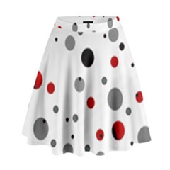 Decorative dots pattern High Waist Skirt
