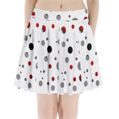 Decorative dots pattern Pleated Mini Skirt