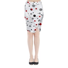 Decorative dots pattern Midi Wrap Pencil Skirt