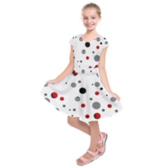 Decorative dots pattern Kids  Short Sleeve Dress