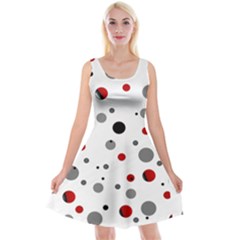 Decorative dots pattern Reversible Velvet Sleeveless Dress