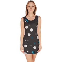 Decorative dots pattern Sleeveless Bodycon Dress