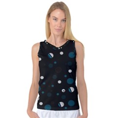 Decorative Dots Pattern Women s Basketball Tank Top by ValentinaDesign