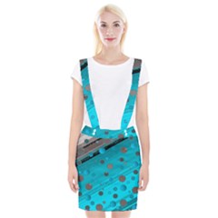 Decorative Dots Pattern Braces Suspender Skirt by ValentinaDesign