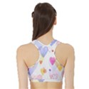 Watercolor cute hearts background Sports Bra with Border View2