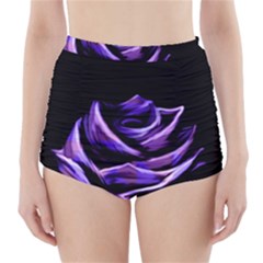 Rose Flower Design Nature Blossom High-waisted Bikini Bottoms by Nexatart