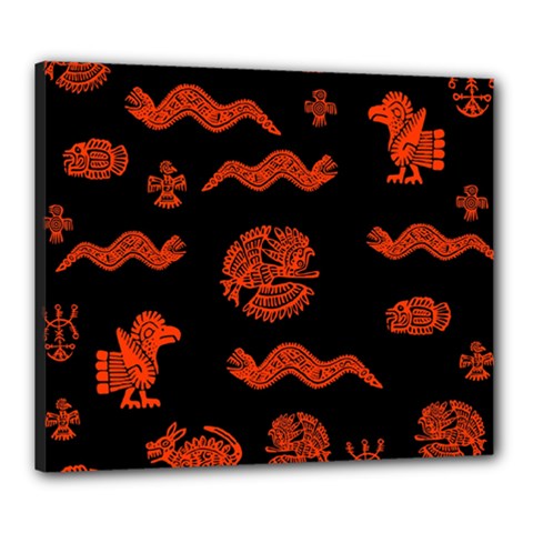 Aztecs Pattern Canvas 24  X 20 