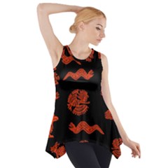 Aztecs Pattern Side Drop Tank Tunic by ValentinaDesign