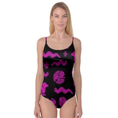 Aztecs Pattern Camisole Leotard 