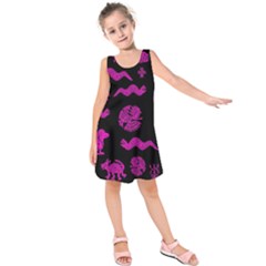 Aztecs Pattern Kids  Sleeveless Dress by ValentinaDesign