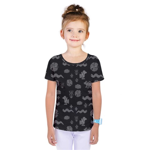 Aztecs Pattern Kids  One Piece Tee by ValentinaDesign